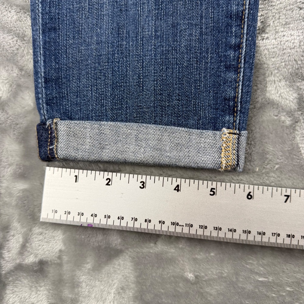 AG Adriano Goldschmied Stilt Roll-Up Cigarette Capri Blue Distressed Size 30 Y2K - Picture 8 of 16